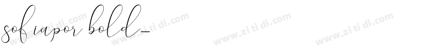 sofiapor bold字体转换